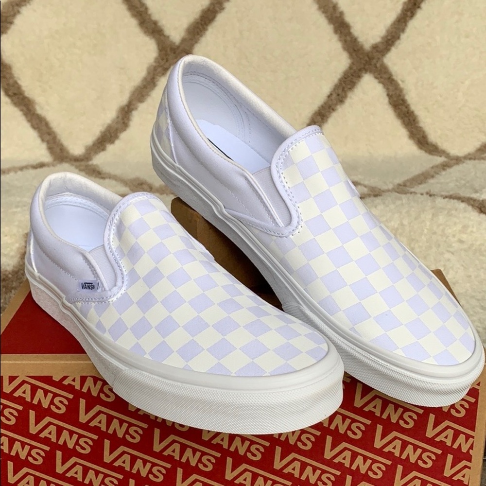 VANS CLASSIC SLIP ON CHECKERBOARD TRUE WHITE MENS - Picture 4 of 16